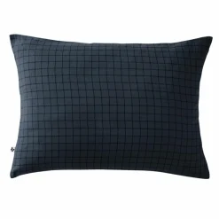 EMINZA Taie d'oreiller rectangulaire gaze de coton (50 x 70 cm) Gaïa Mix Bleu nuit Sale