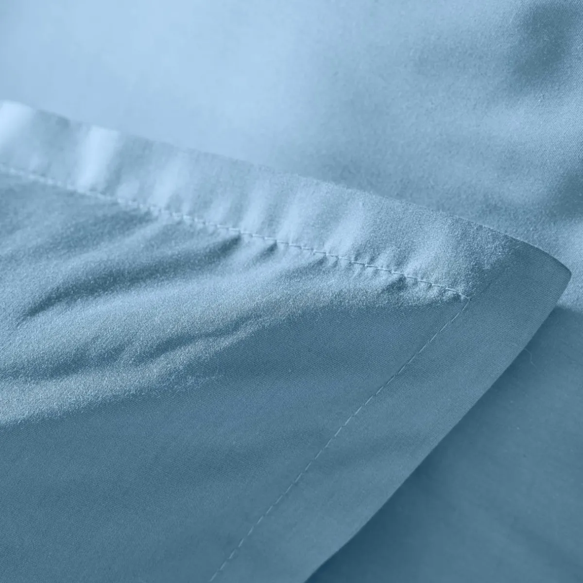 EMINZA Taie d'oreiller rectangulaire percale de coton (50 x 80 cm) Cali Bleu Ciel