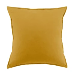 EMINZA Taie d'oreiller rectangulaire flanelle de coton (50 x 80 cm) Nina Jaune ocre Outlet