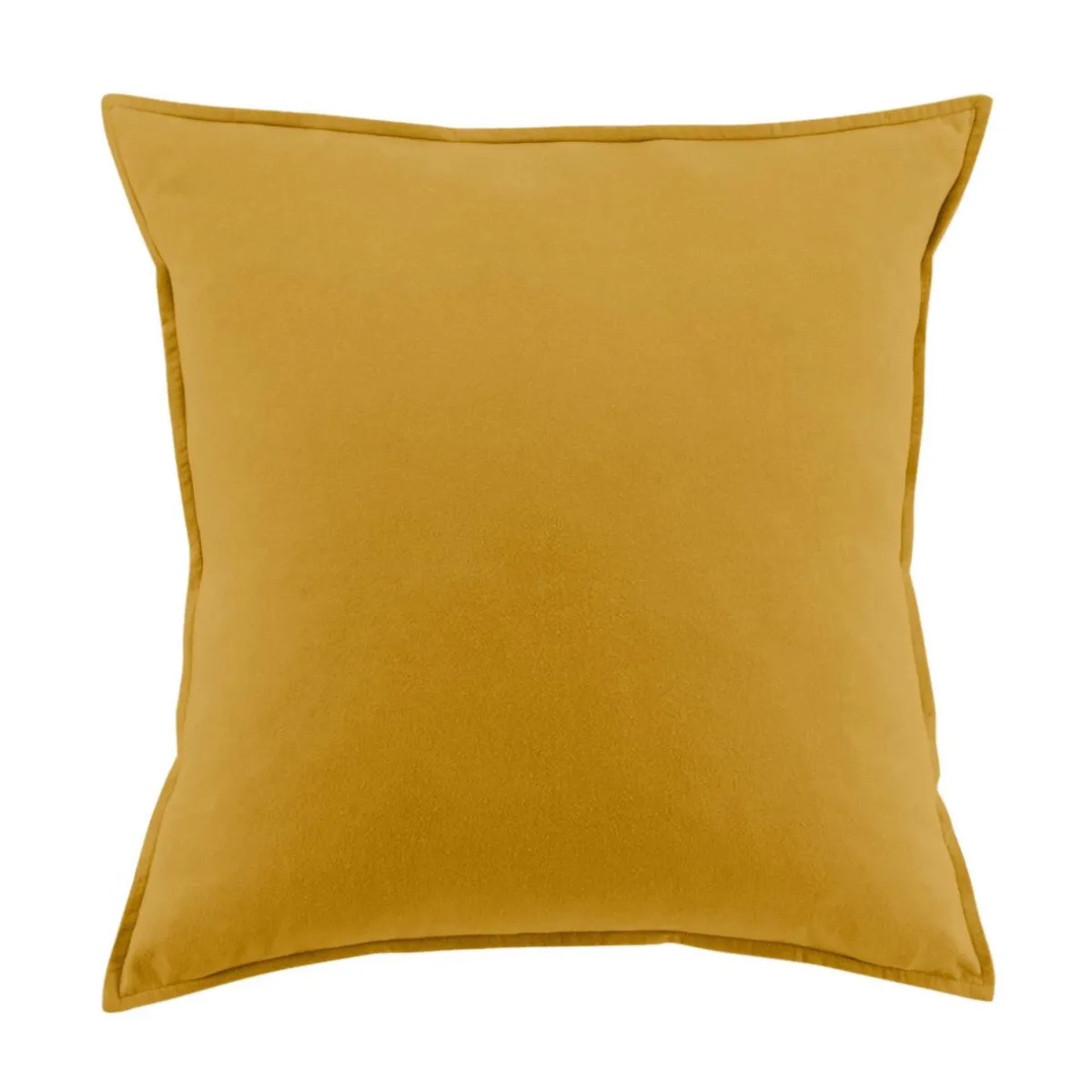 EMINZA Taie d'oreiller rectangulaire flanelle de coton (50 x 80 cm) Nina Jaune ocre Outlet