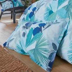 TRADILINGE Taie d'oreiller rectangulaire percale de coton (50 x 70 cm) Moorea e Bleu New