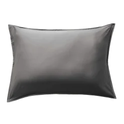 EMINZA Taie d'oreiller rectangulaire satin de bambou (50 x 70 cm) Sienna granit Gris Best
