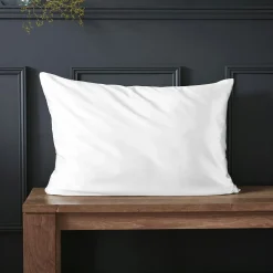 EMINZA Taie d'oreiller rectangulaire soie de mûrier (50 x 70 cm) Mizuki he Blanc Outlet