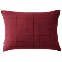 EMINZA Taie d'oreiller rectangulaire gaze de coton (50 x 70 cm) Gaïa Match Lie de vin Bordeaux Sale