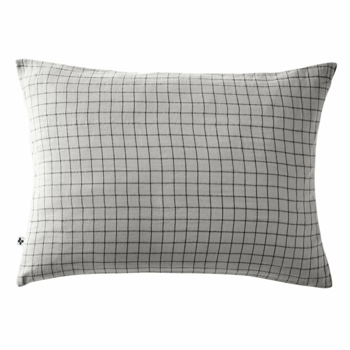 EMINZA Taie d'oreiller rectangulaire gaze de coton (50 x 70 cm) Gaïa Mix Gris nuage Gris clair