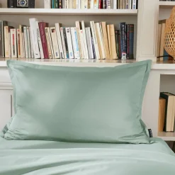 EMINZA Taie d'oreiller rectangulaire percale de coton (50 x 80 cm) Cali Vert Eucalyptus Online
