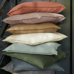 EMINZA Taie d'oreiller rectangulaire lyocell Tencel™ lavé (50 x 70 cm) Olivia granit Gris Hot