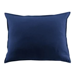 EMINZA Taie d'oreiller rectangulaire flanelle de coton (50 x 70 cm) Nina Bleu nuit Sale