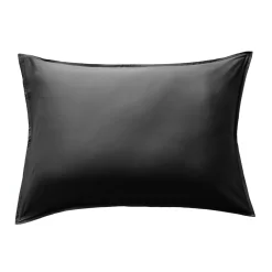 EMINZA Taie d'oreiller rectangulaire satin de bambou (50 x 70 cm) Sienna Noir Sale