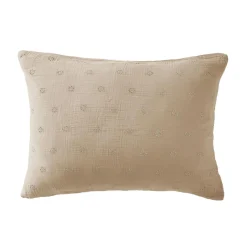 EMINZA Taie d'oreiller rectangulaire gaze de coton (50 x 70 cm) Gaïa Boho Ficelle