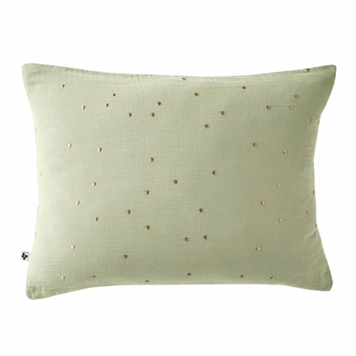 EMINZA Taie d'oreiller rectangulaire gaze de coton (50 x 70 cm) Gaïa Chic Vert tilleul New