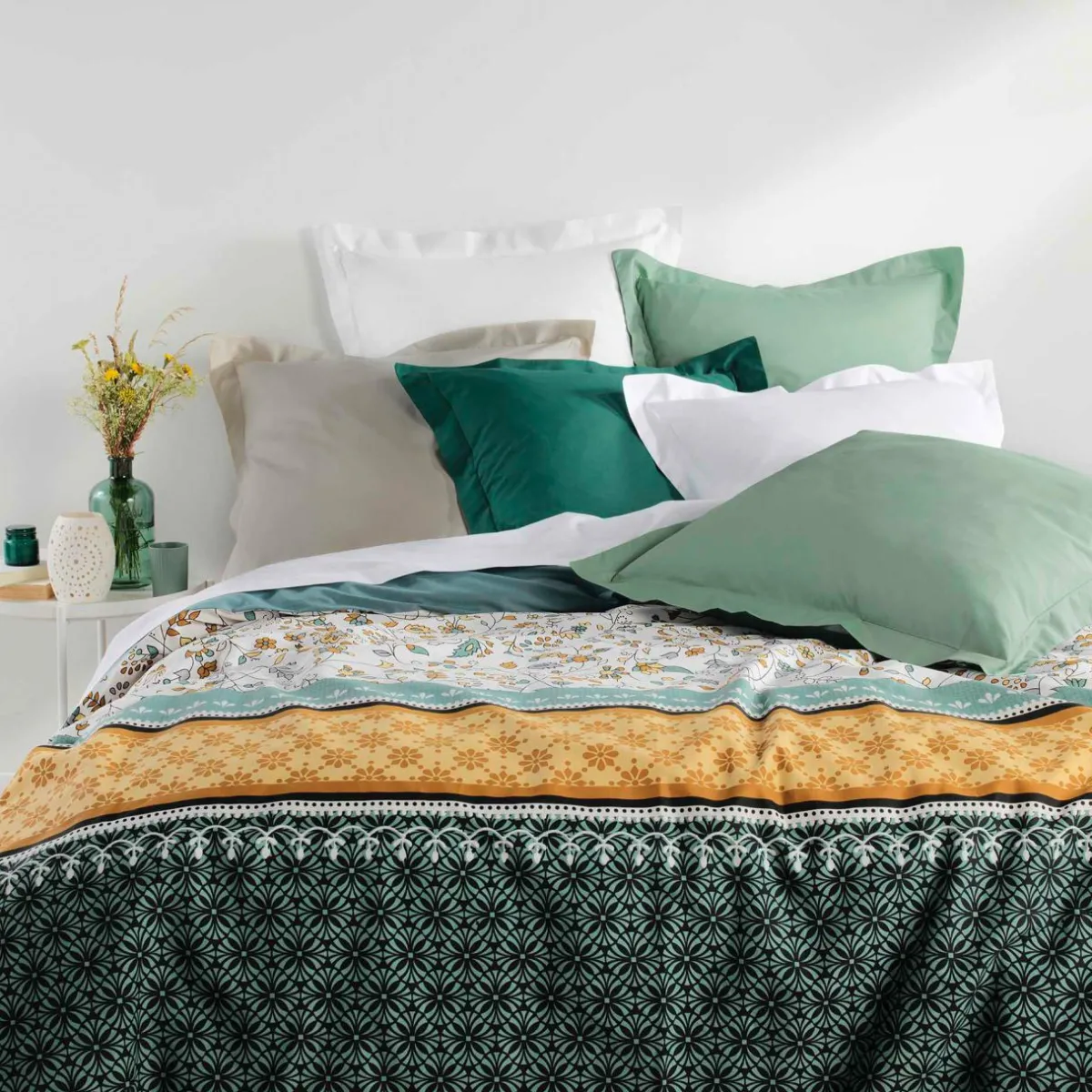 DOUCEUR D'INTERIEUR Taie d'oreiller rectangulaire coton bio (50 x 70 cm) Biolina Gris Hot