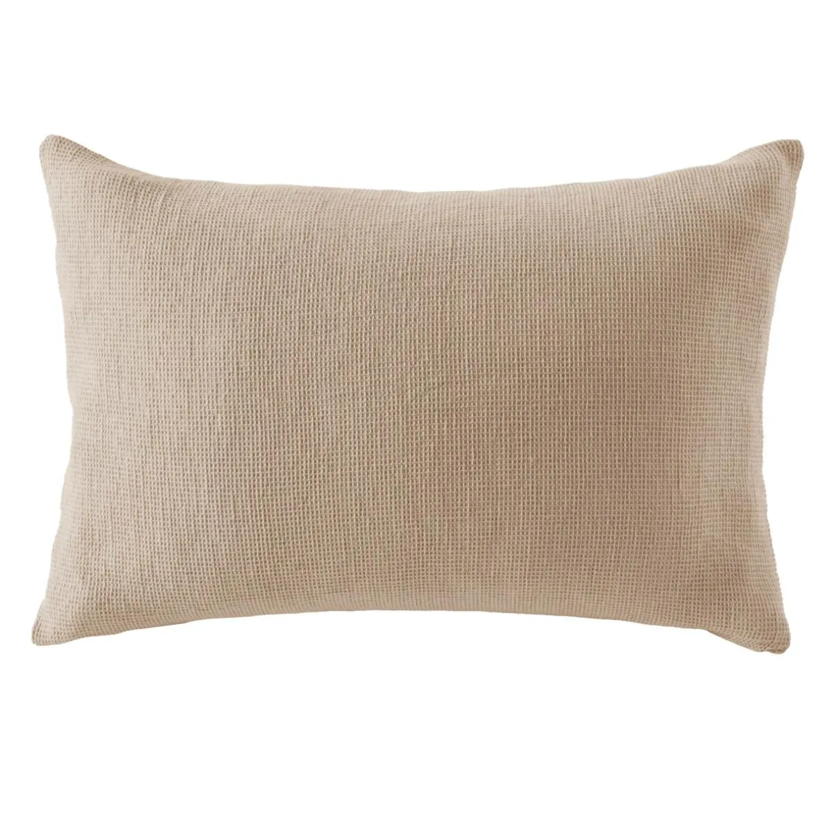 EMINZA Taie d'oreiller rectangulaire coton nid d'abeille (50 x 80 cm) Eva Ficelle Outlet
