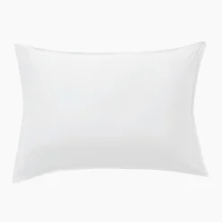 EMINZA Taie d'oreiller rectangulaire satin de bambou (50 x 80 cm) Sienna chantilly Blanc New