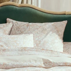 TRADI LINGE Taie d'oreiller rectangulaire percale de coton (50 x 70 cm) Palazzo Beige Hot