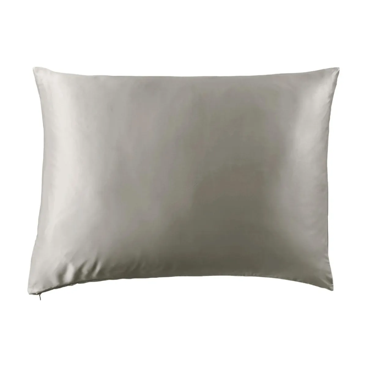 EMINZA Taie d'oreiller rectangulaire soie de mûrier (50 x 70 cm) Mizuki Gris clair Clearance