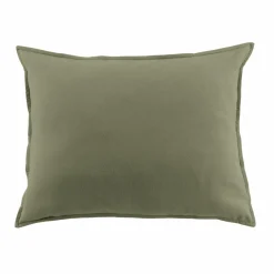 EMINZA Taie d'oreiller rectangulaire flanelle de coton (50 x 70 cm) Nina Vert romarin Sale
