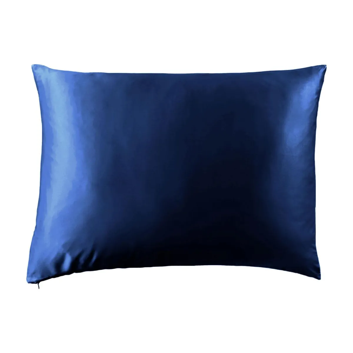 EMINZA Taie d'oreiller rectangulaire soie de mûrier (50 x 70 cm) Mizuki Bleu marine New