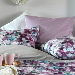 STOF Taie d'oreiller rectangulaire percale de coton (50 x 70 cm) Pervenche parme Violet Sale