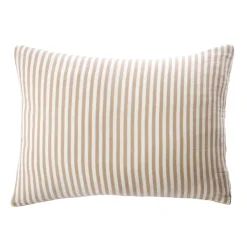 EMINZA Taie d'oreiller Rectangulaire gaze de coton (50 x 70 cm) Gaïa rayures Ficelle Rayure Ficelle Outlet