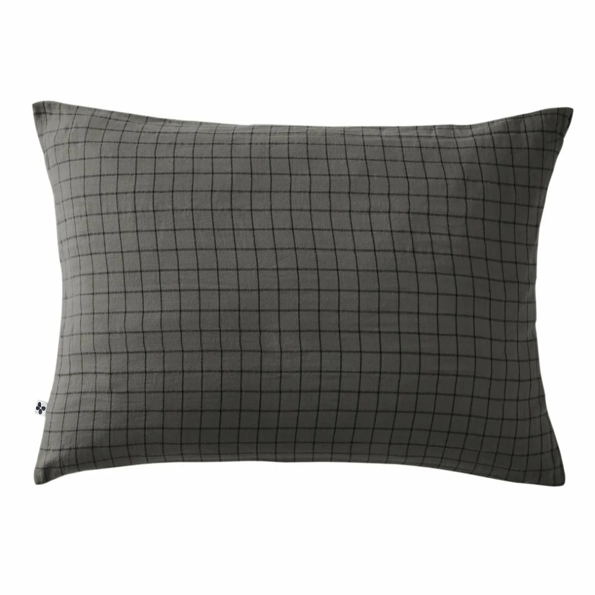 EMINZA Taie d'oreiller rectangulaire gaze de coton (50 x 70 cm) Gaïa Mix Gris granit Gris foncé Clearance