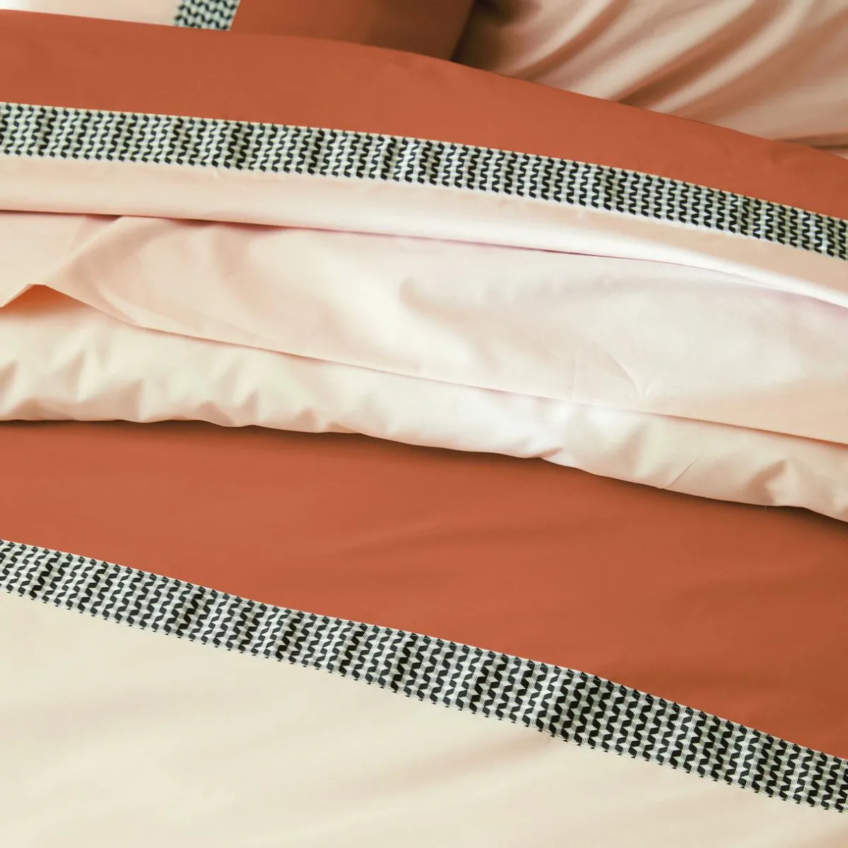 TRADILINGE Taie d'oreiller rectangulaire percale de coton (50 x 70 cm) Macassar Cognac Clearance