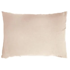 EMINZA Taie d'oreiller rectangulaire gaze de coton (50 x 80 cm) Gaïa Rose poudré Clearance