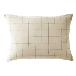EMINZA Taie d'oreiller rectangulaire gaze de coton (50 x 70 cm) Gaïa Match pampa Beige Clearance