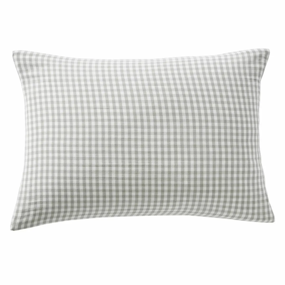 EMINZA Taie d'oreiller rectangulaire gaze de coton (50 x 70 cm) Gaïa vichy Vert Eucalyptus