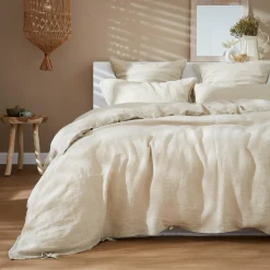 EMINZA Taie d'oreiller rectangulaire lin lavé (50 x 70 cm) Louise Beige Online
