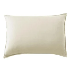 EMINZA Taie d'oreiller rectangulaire lyocell Tencel™ lavé (50 x 80 cm) Olivia pampa Beige New