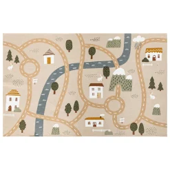 Atmosphera cru017dateur d'intu017drieur for kids Tapis antidérapant enfant coton (100 x 150 cm) Routes Multicolore New