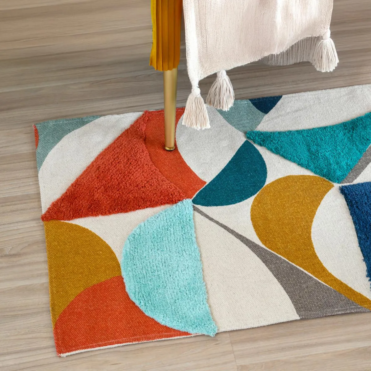 STOF Tapis coton (60 x 90 cm) Blokken Multicolore Outlet