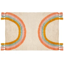 Atmosphera createur d'interieur for kids Tapis coton enfant (150 x 100 cm) Arc en ciel Multicolore Outlet