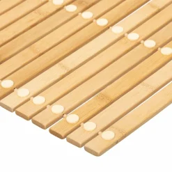 ATMOSPHERA Tapis de bain caillebotis à rouler bambou (60 x 40 cm) Leo Beige Best