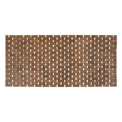 TENDANCE Tapis de bain Caillebotis rectangulaire bambou (45 x 100 cm) Antidérapant Marron New
