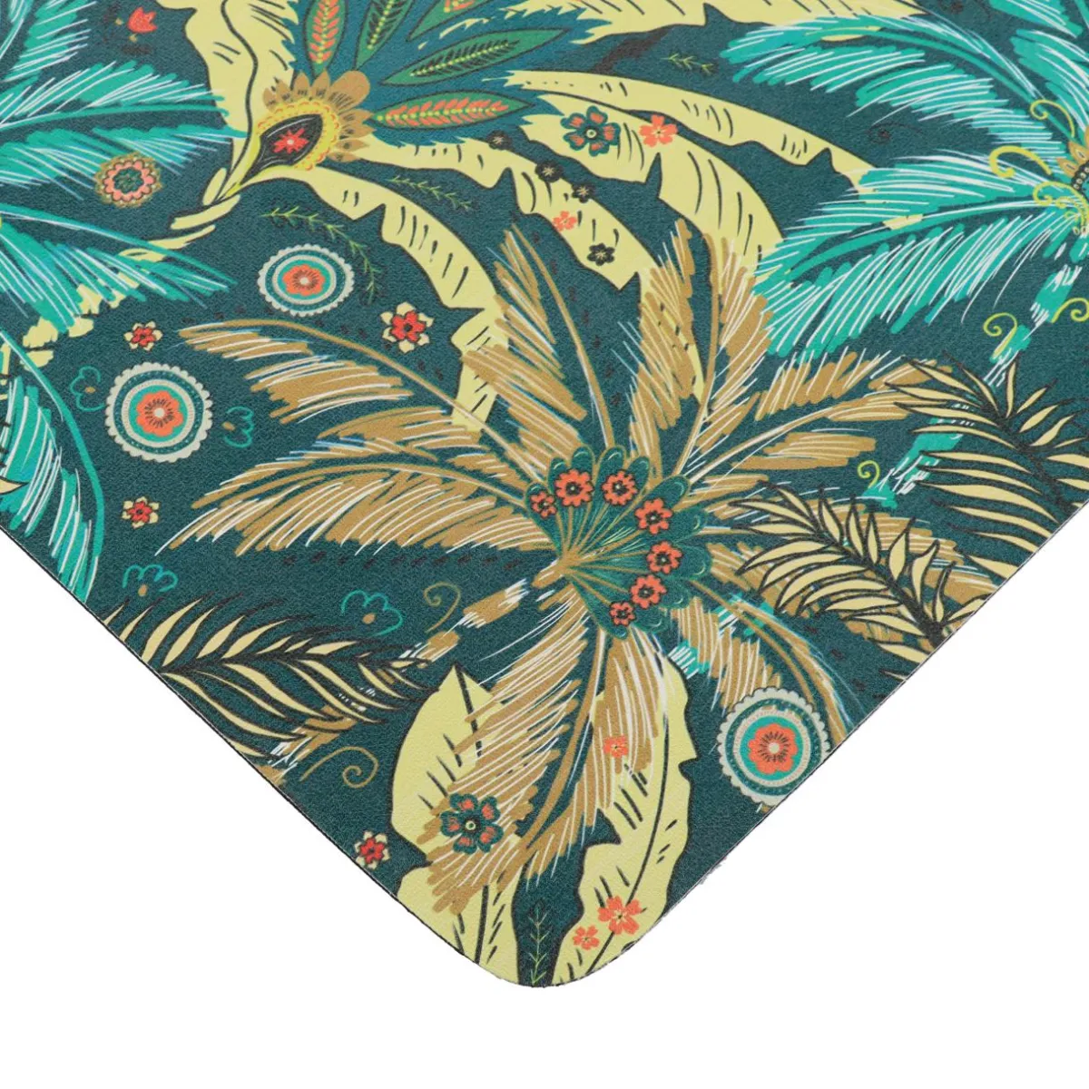 TENDANCE Tapis de bain caoutchouc naturel antidérapant (45 x 60 cm) Rêve d'ailleurs Vert Discount