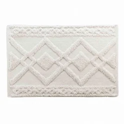 DOUCEUR D'INTERIEUR Tapis de bain coton (50 x 80 cm) Gladis Blanc Online
