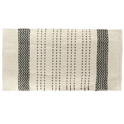 TENDANCE Tapis de bain coton (45 x 90 cm) Saint Leu Noir Sale