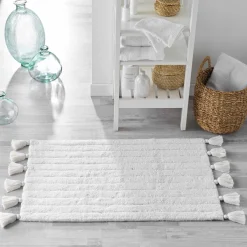 DOUCEUR D'INTERIEUR Tapis de bain coton (50 x 80 cm) Minatis Blanc Hot