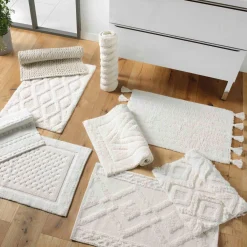 DOUCEUR D'INTERIEUR Tapis de bain coton (50 x 80 cm) Angelis Blanc Hot