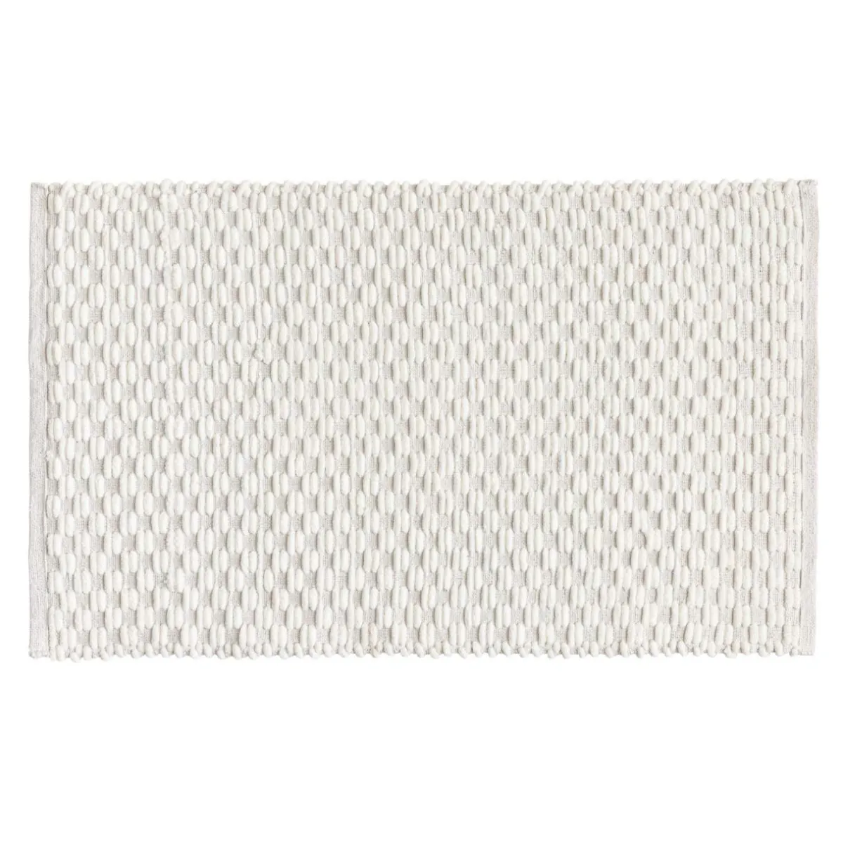 douceur d'intu017drieur Tapis de bain coton tissé (50 x 80 cm) Lois Beige Ecru Clearance