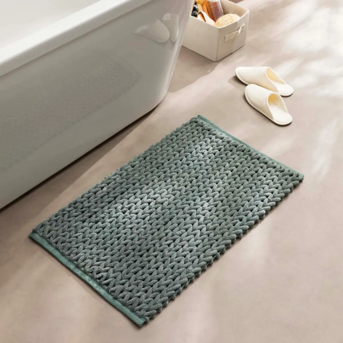 douceur d'intu017drieur Tapis de bain en coton (50 x 80 cm) Ariel cèdre Vert Online