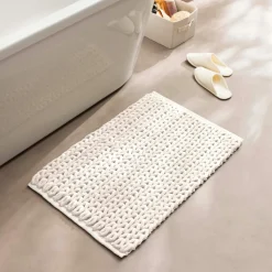 douceur d'intu017drieur Tapis de bain en coton (50 x 80 cm) Ariel Ecru Sale