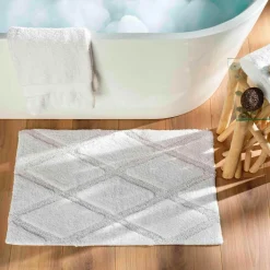 douceur d'intu017drieur Tapis de bain en coton (50 x 80 cm) Thais Blanc