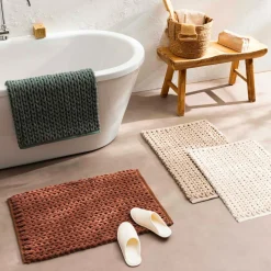 douceur d'intu017drieur Tapis de bain en coton (50 x 80 cm) Ariel Terracotta New