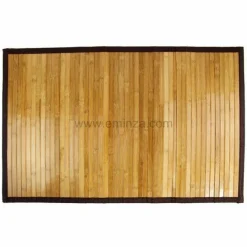 TENDANCE Tapis de bain lattes foncées (50 x 80 cm) Bois & Bambou Marron Sale