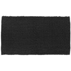 TENDANCE Tapis de bain microfibre (45 x 90 cm) Maille Noir Clearance
