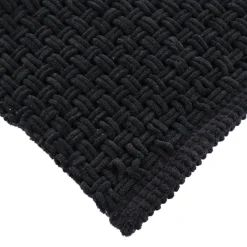 TENDANCE Tapis de bain microfibre (45 x 90 cm) Maille Noir Clearance