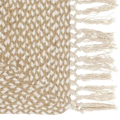 ATMOSPHERA Tapis de couloir jute et coton (80 x 200 cm) Jyta Blanc Online